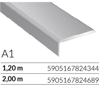 ARBITON CS25 srebrny A1 profil zakończeniowy do wykończenia podłogi 1,2m
